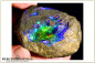 Preview: Dreamlike, huge colourful Welo raw opal crystal - 337ct
