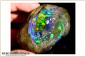 Preview: Dreamlike, huge colourful Welo raw opal crystal - 337ct