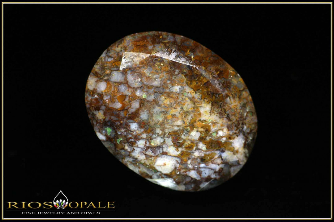Faceted fossil dinosaur bone - 38,30ct