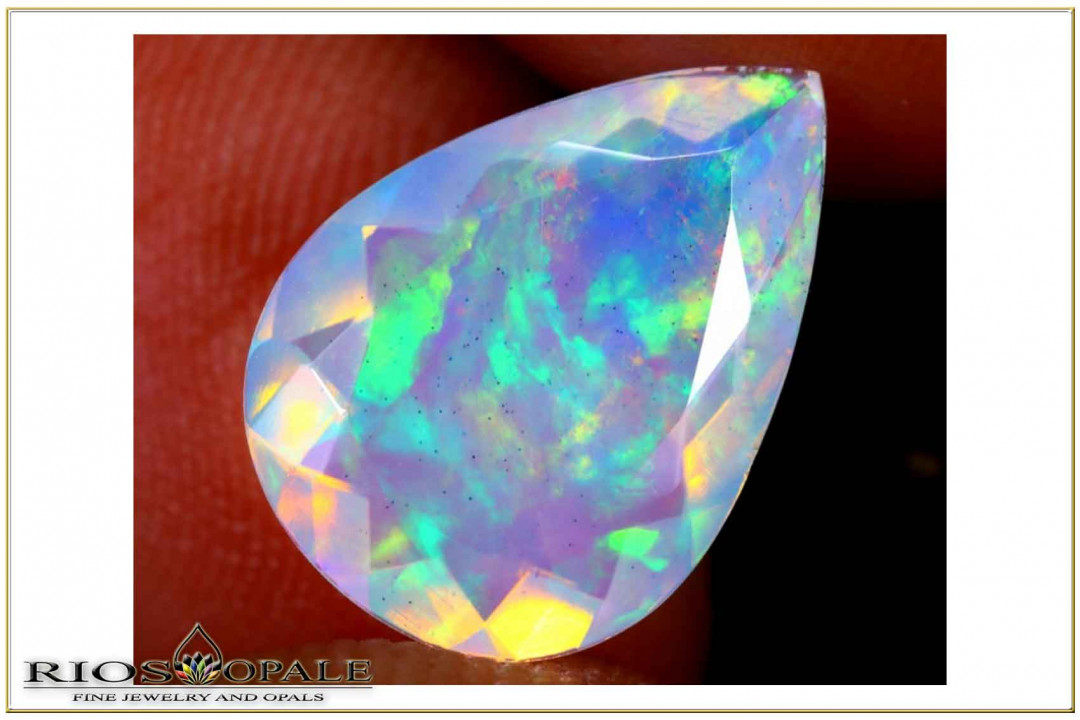 Colorful Welo Opal pear cut faceted - 2,66ct