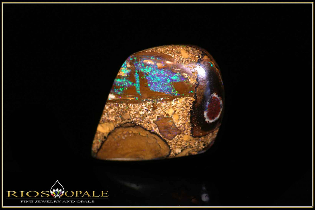 Yowah Boulder Opal mit opalisiertem Holz - 24,40ct