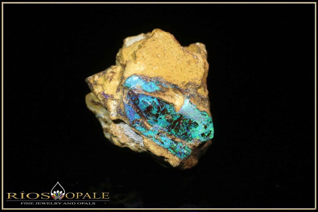 Yowah opalized wood boulder opal polished in mother rock - 31,01ct