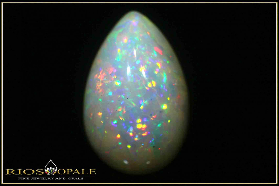 Giant Welo Pinfire Opal pear Cabochon - 24,30ct