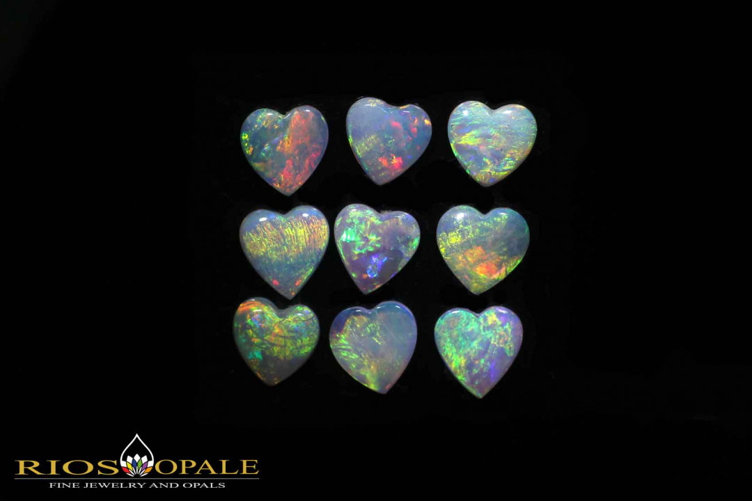 Coober Pedy Opal hearts - ca. 0,3ct - 1 piece from parcel