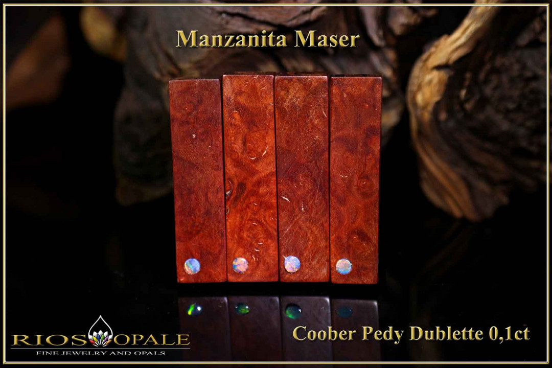 1 pcs. Manzanita Burl- Coober Pedy Opal Doublet Pendant
