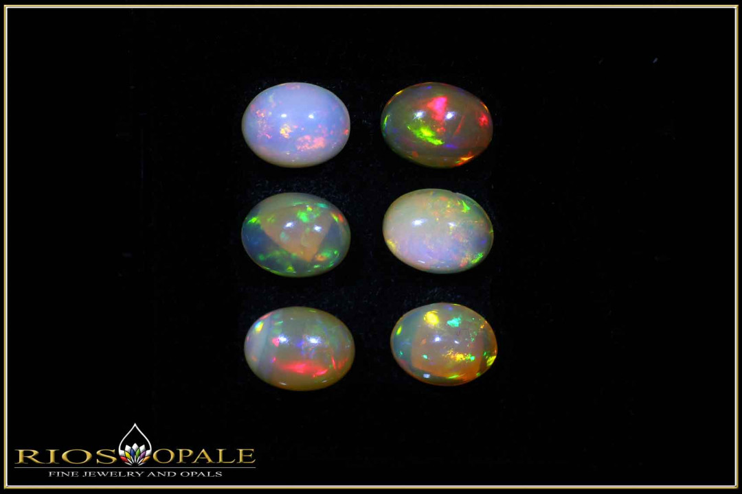 6 pieces Welo Opal Cabochon Lot- 5,28ct