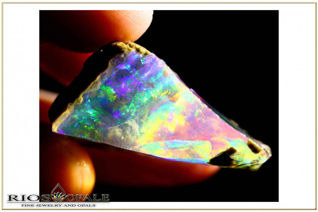 Large colorful Welo rough opal crystal - 58,66ct