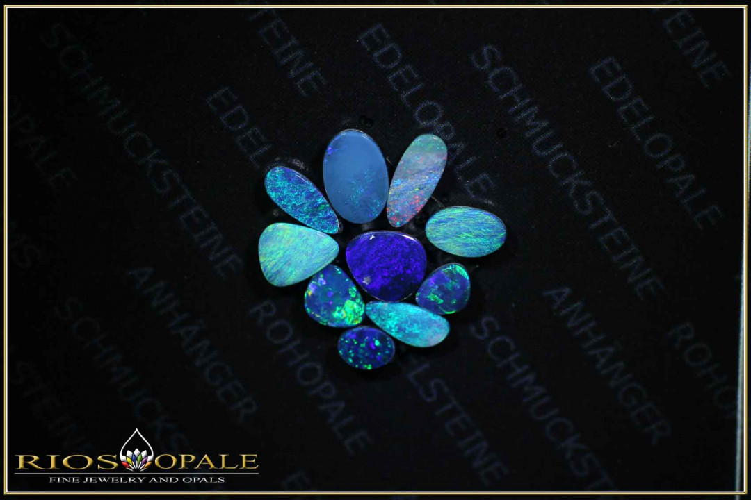 10 Pcs. Lightning Ridge Opal Doublet - 2,58ct