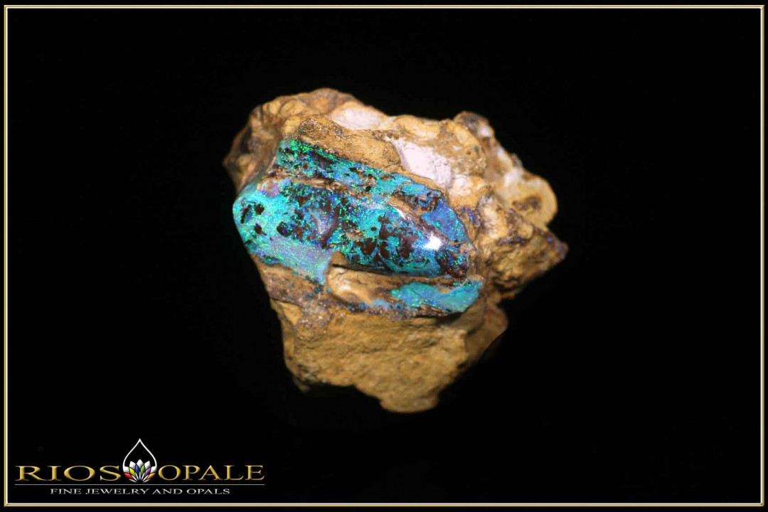Yowah opalized wood boulder opal polished in mother rock - 31,01ct