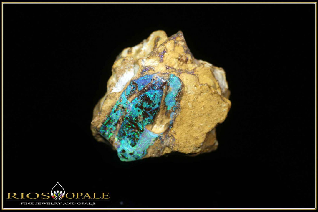 Yowah opalized wood boulder opal polished in mother rock - 31,01ct