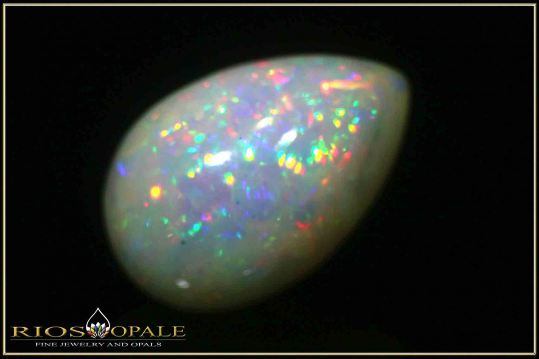Giant Welo Pinfire Opal pear Cabochon - 24,30ct