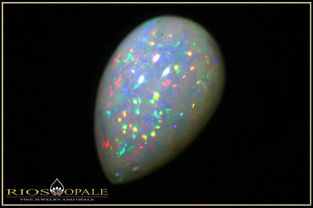 Giant Welo Pinfire Opal pear Cabochon - 24,30ct