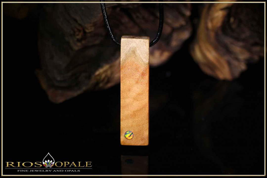 1 pcs. Goldfield Burl - Coober Pedy Opal Doublet Pendant